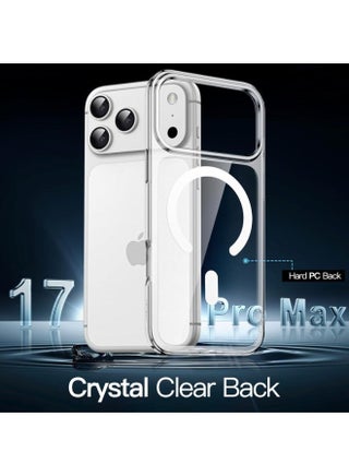تتضمن مجموعة الحماية 1+1 لهاتف Apple iPhone 17 Pro Max غطاءً مغناطيسيًا [متوافق مع MagnSafe، مضاد للاصفرار] وواقي شاشة عالي الوضوح [شفافية عالية، ملمس ناعم، مقاوم للكسر، زوايا مستديرة]. - view 4